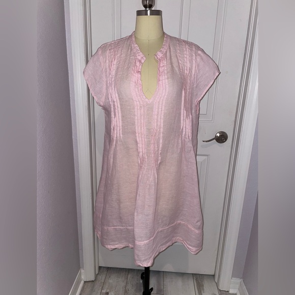 CP Shades Regina Pink Cap Sleeve Tunic Top
